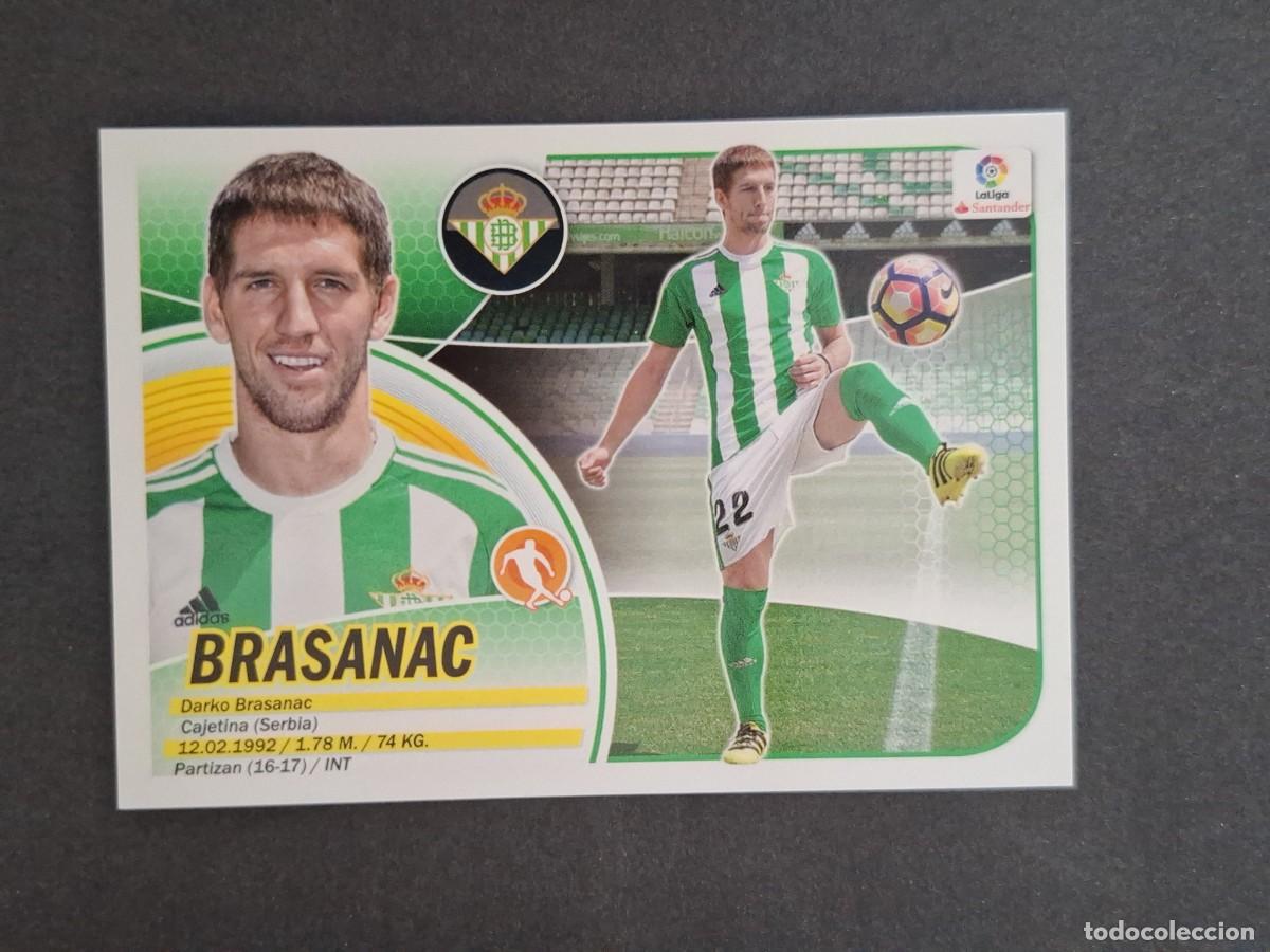 Figurine di Calcio: L3 BRASANAC REAL BETIS BALOMPIE FICHAJE 56 LIGA ESTE 2016 2017 16 17 NUNCA PEGADO SIN PEGAR
