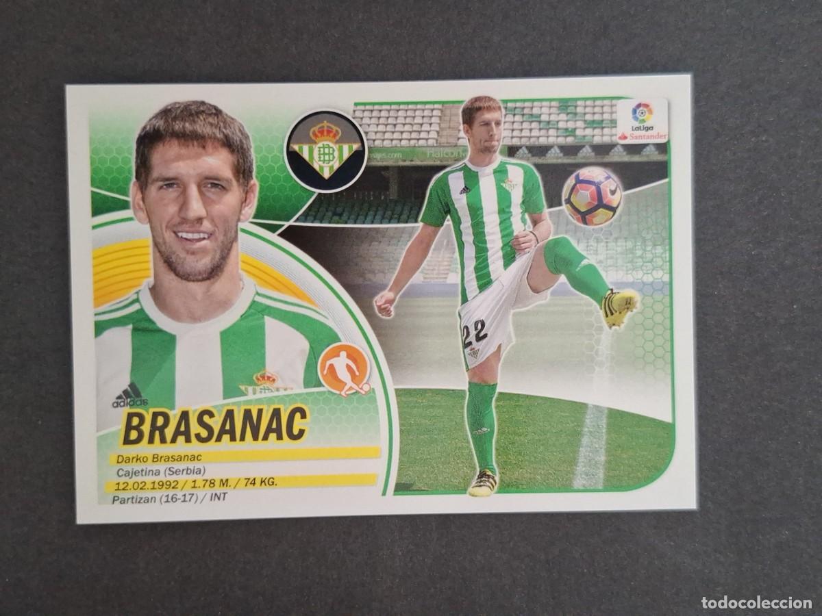Figurine di Calcio: L3 BRASANAC REAL BETIS BALOMPIE FICHAJE 56 LIGA ESTE 2016 2017 16 17 NUNCA PEGADO SIN PEGAR