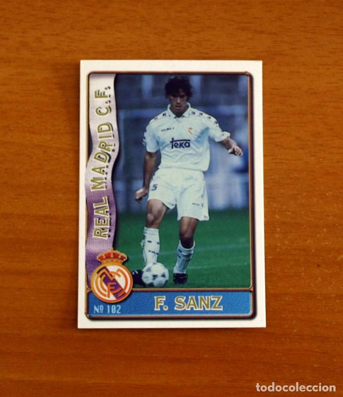 Figurine di Calcio: Real Madrid -N&ordm; 102 Fernando Sanz -Mundicromo Las Fichas de la Liga de F&uacute;tbol 1996-1997-96-97