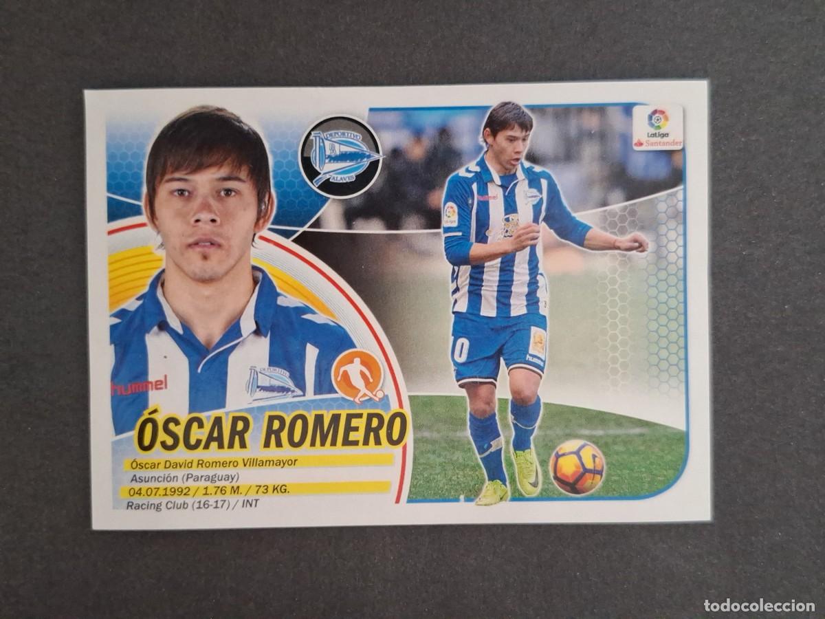 Cartes &agrave; collectionner de Football: L3 OSCAR ROMERO DEPORTIVO ALAVES MERCADO INVIERNO LIGA ESTE 2016 2017 16 17 NUNCA PEGADO SIN PEGAR