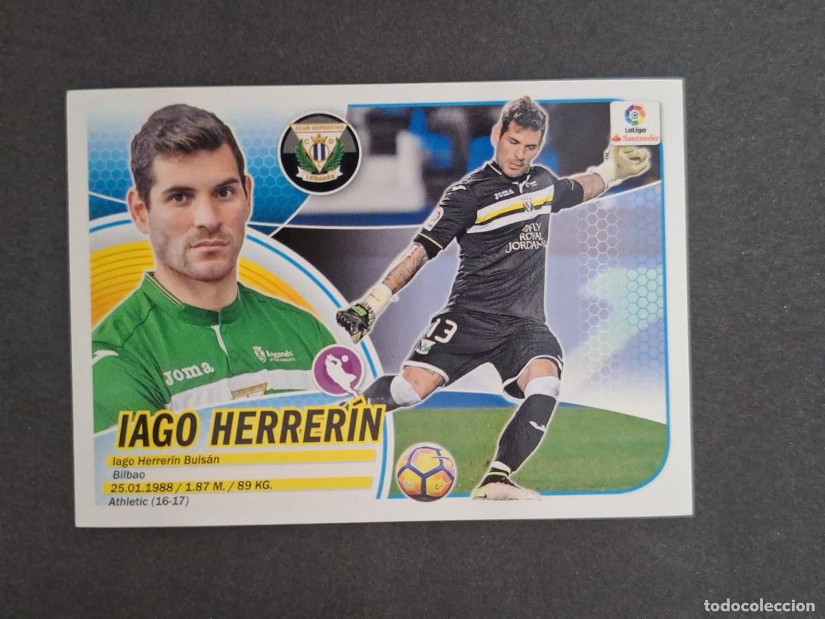 Cromos de f&uacute;tbol: L3 IAGO HERRERIN C. D. LEGANES MERCADO INVIERNO LIGA ESTE 2016 2017 16 17 NUNCA PEGADO SIN PEGAR