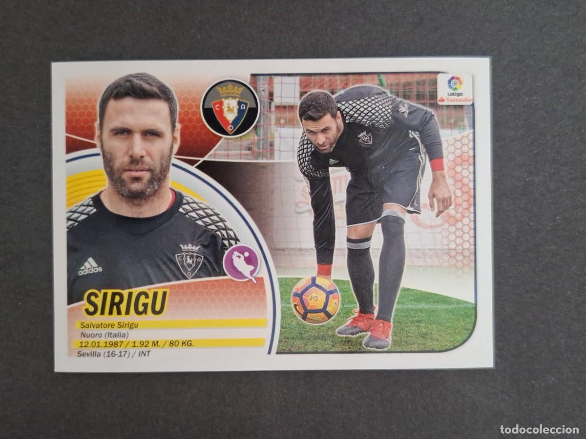 Cromos de f&uacute;tbol: L3 SIRIGU C. A. OSASUNA MERCADO INVIERNO LIGA ESTE 2016 2017 16 17 NUNCA PEGADO SIN PEGAR