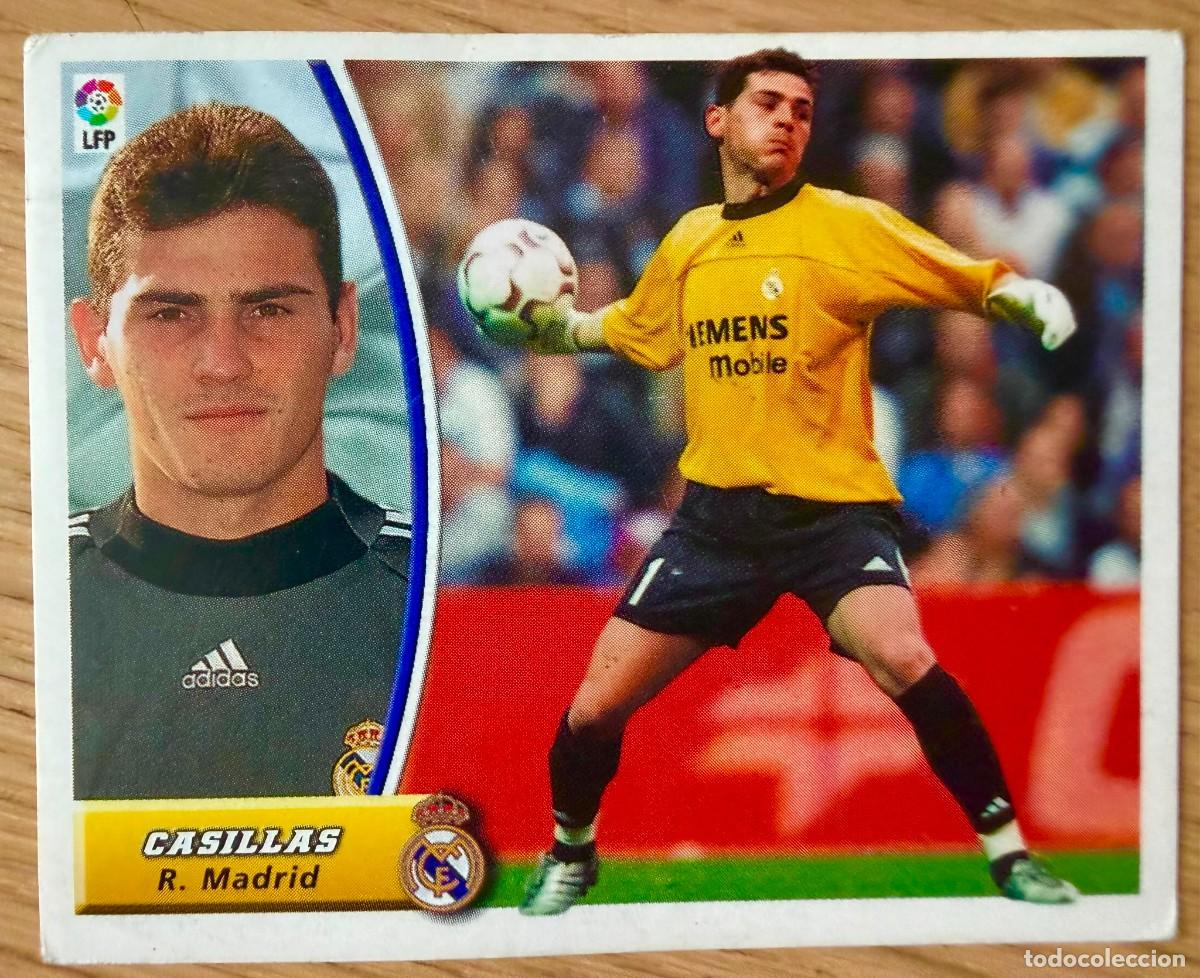 Cromos de f&uacute;tbol: IKER CASILLAS REAL MADRID 03 04 2003 2004 LIGA EDICIONES ESTE SIN PEGAR STICKER CROMOS MIRAR TRASERA