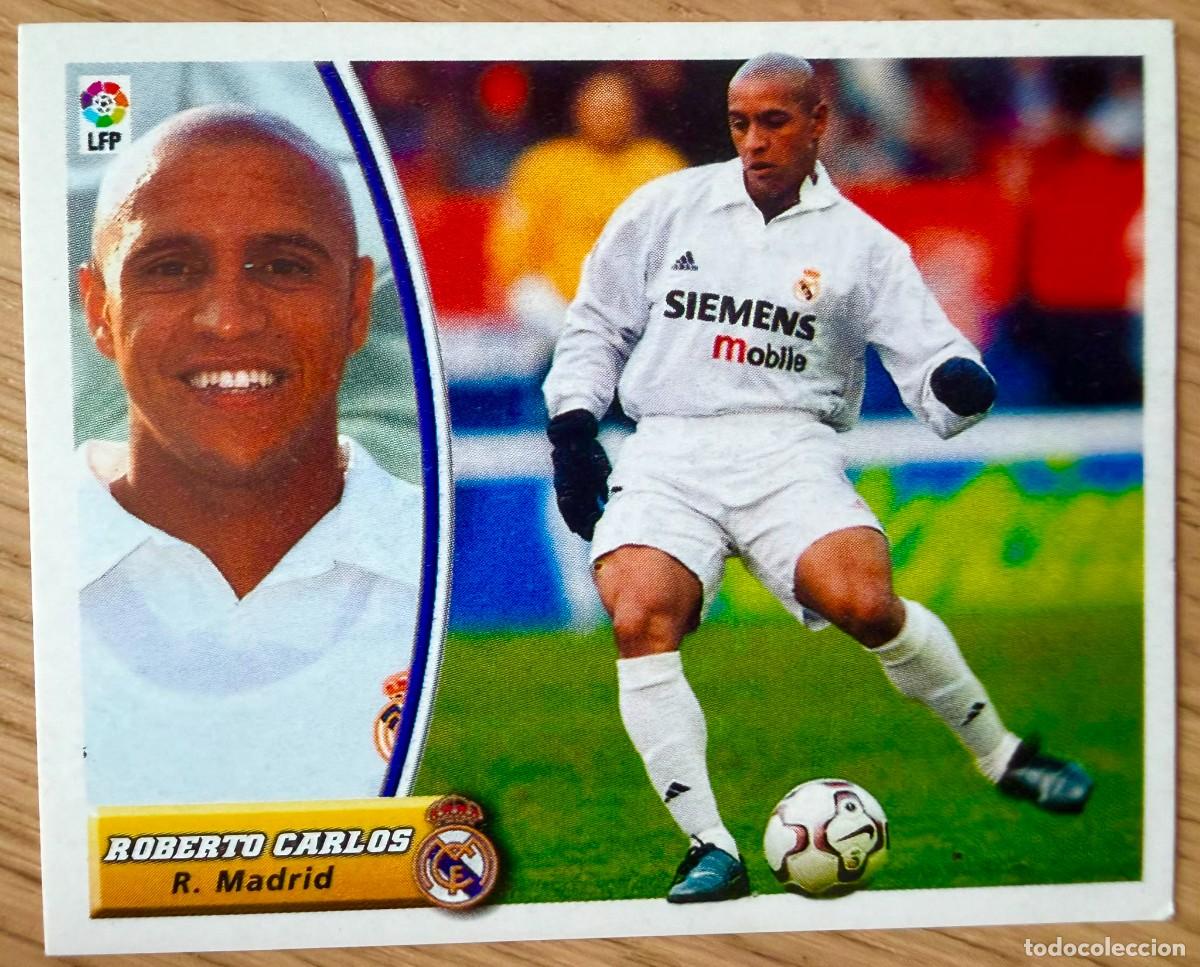 Cromos de f&uacute;tbol: ROBERTO CARLOS REAL MADRID 03 04 2003 2004 LIGA EDICIONES ESTE SIN PEGAR STICKER CROMOS MIRAR FOTO
