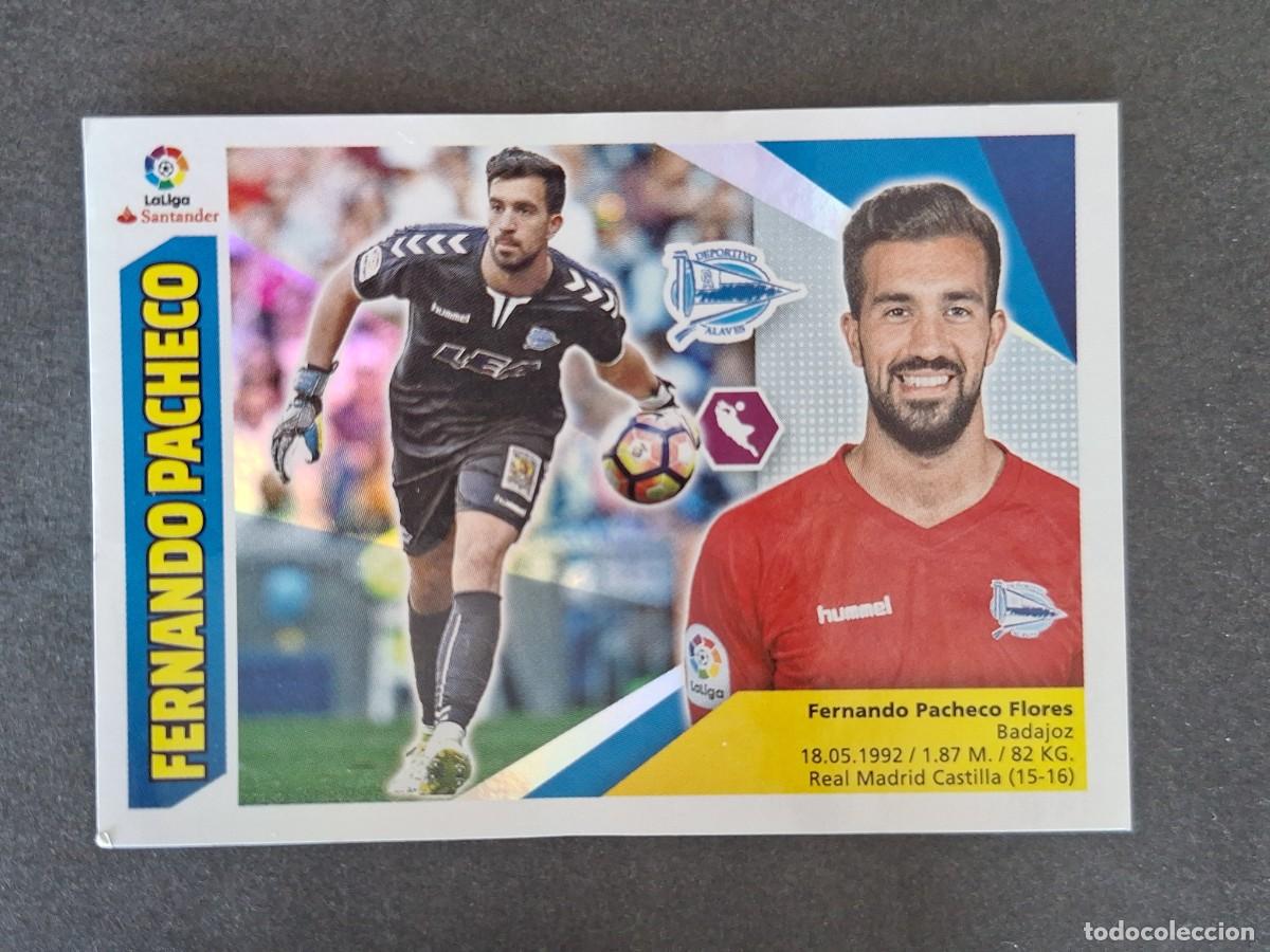 Cromos de f&uacute;tbol: L3 FERNANDO PACHECO DEPORTIVO ALAVES LIGA ESTE 2017 2018 17 18 NUNCA PEGADO SIN PEGAR