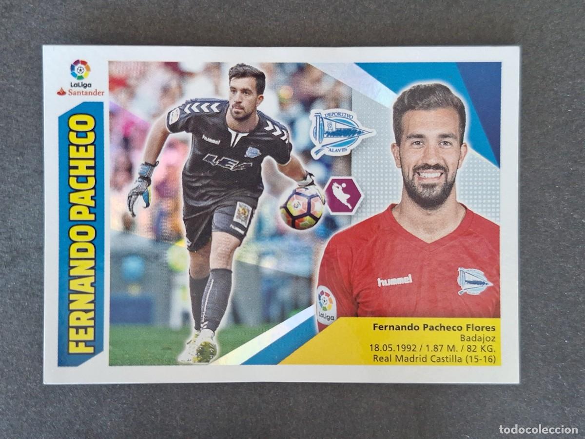 Cromos de f&uacute;tbol: L3 FERNANDO PACHECO DEPORTIVO ALAVES LIGA ESTE 2017 2018 17 18 NUNCA PEGADO SIN PEGAR