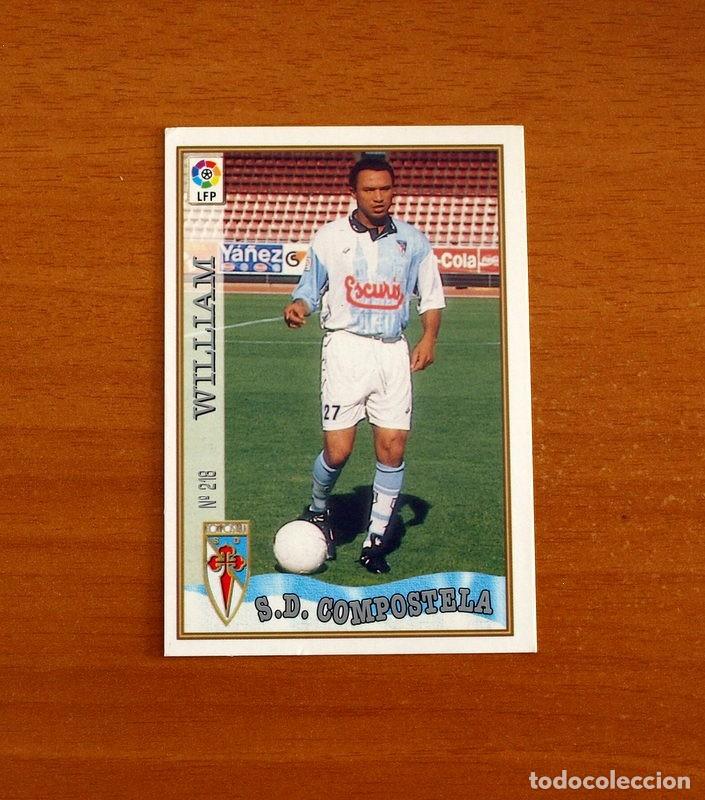 Cromos de f&uacute;tbol: Compostela - N&ordm; 218 William - Mundicromo ficha de la Liga 1997-1998, 97-98