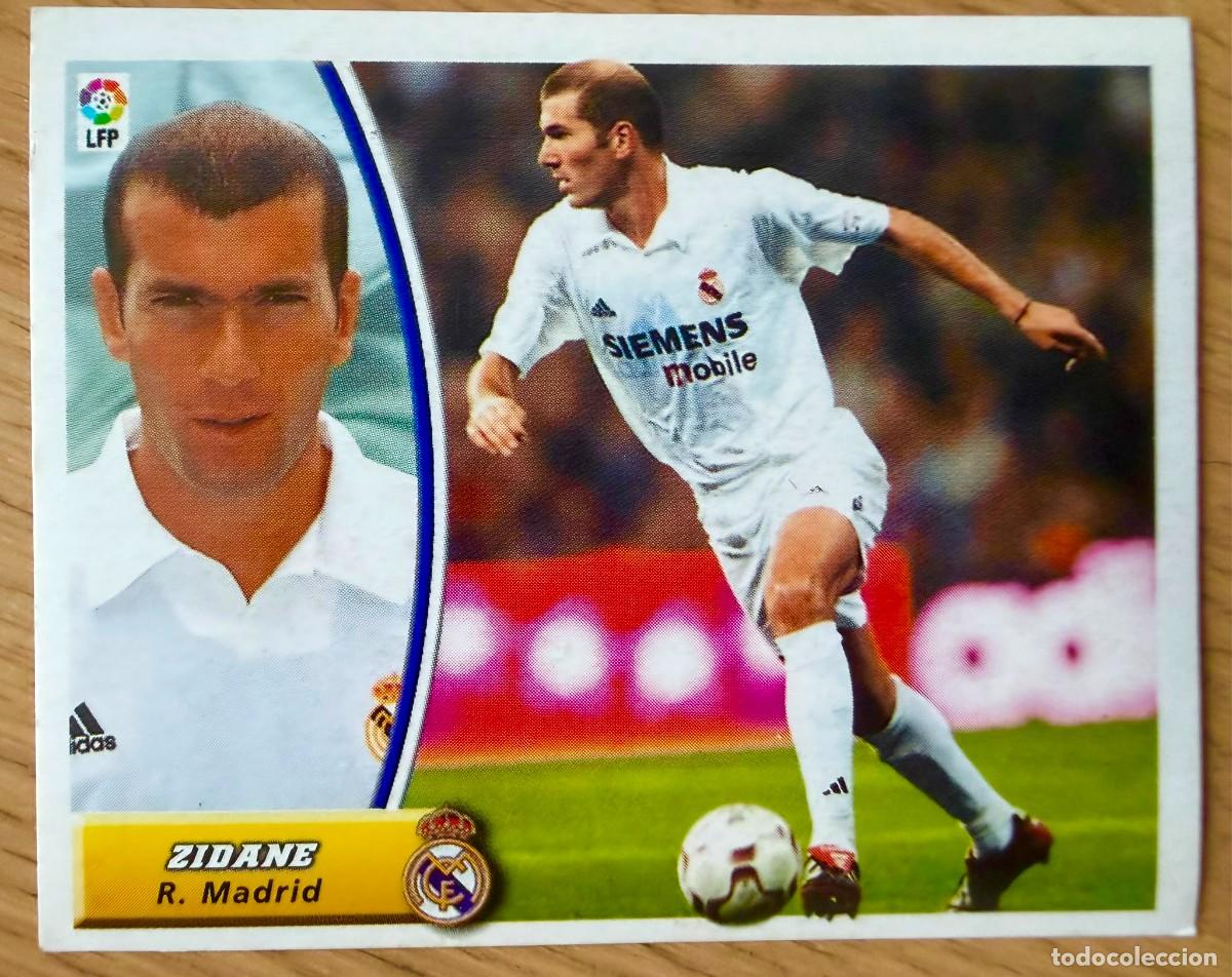 Cromos de f&uacute;tbol: ZIDANE REAL MADRID 03 04 2003 2004 LIGA EDICIONES ESTE SIN PEGAR STICKER CROMOS MIRAR TRASERA