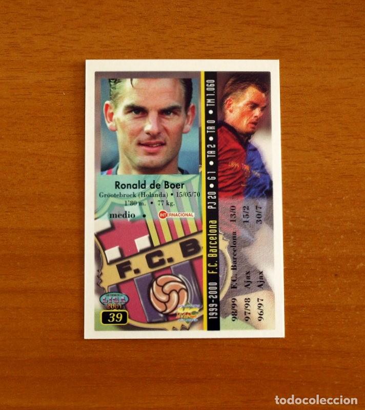 Cromos de f&uacute;tbol: Barcelona - N&ordm; 39 Ronald de Boer - Mundicromo Las Fichas de la Liga 2000-2001, 00-01