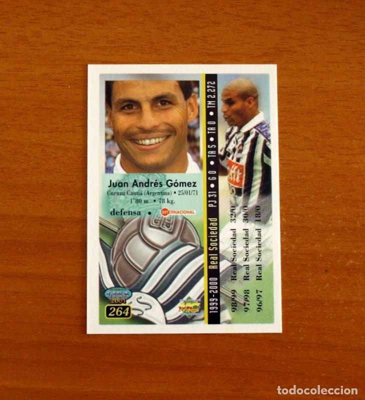 Cromos de f&uacute;tbol: Real Sociedad - N&ordm; 264 Juan G&oacute;mez - Baja - Las Fichas de la Liga Mundicromo 2000-2001, 02-01