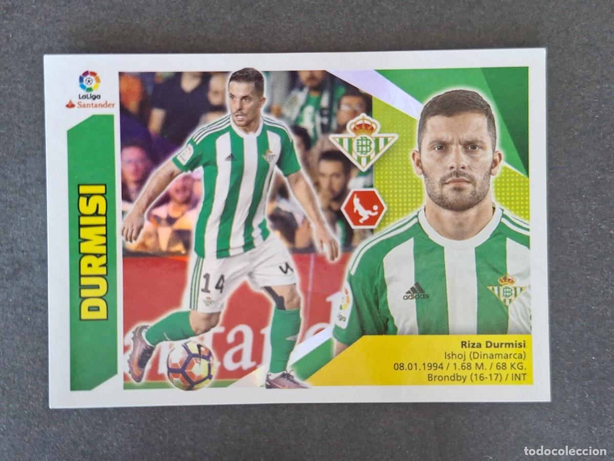 Cromos de f&uacute;tbol: L3 DURMISI REAL BETIS BALOMPIE LIGA ESTE 2017 2018 17 18 NUNCA PEGADO SIN PEGAR