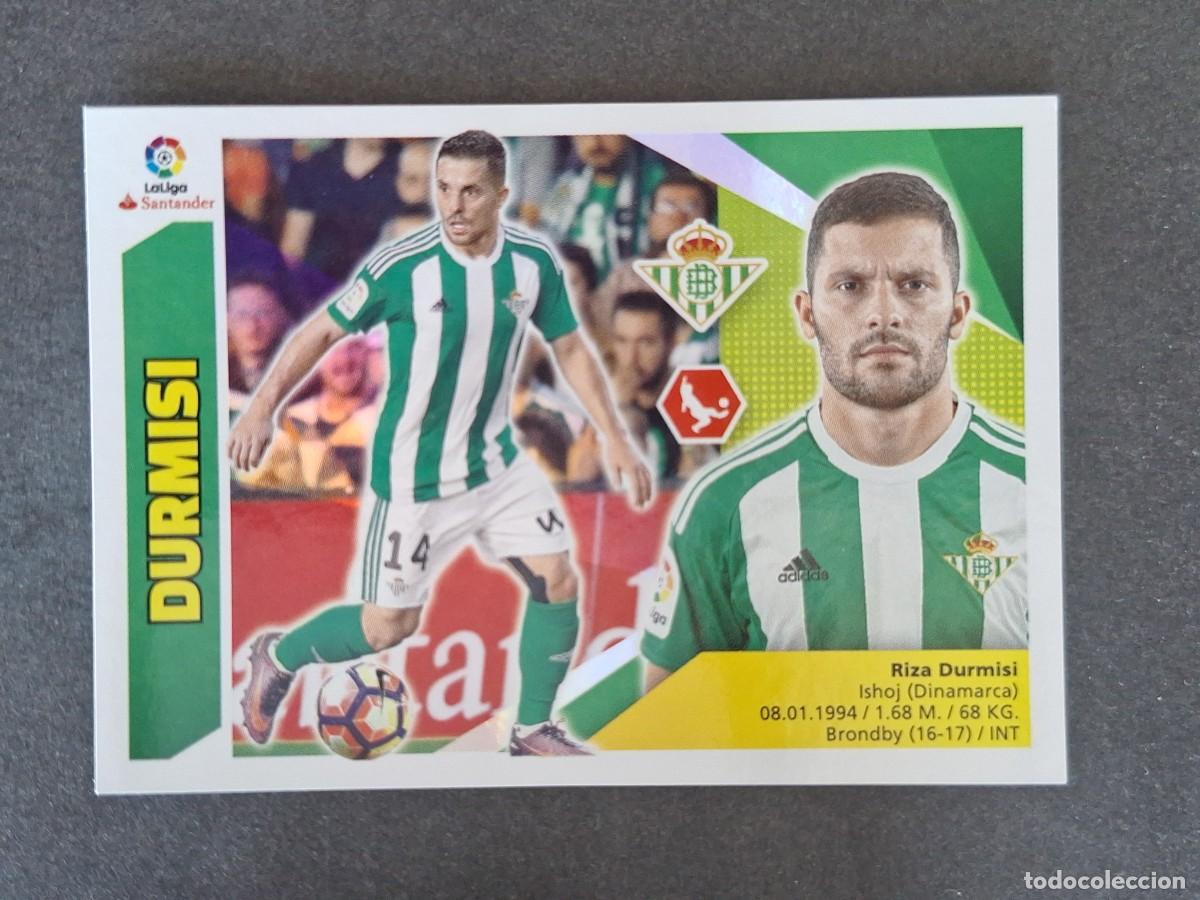 Cromos de f&uacute;tbol: L3 DURMISI REAL BETIS BALOMPIE LIGA ESTE 2017 2018 17 18 NUNCA PEGADO SIN PEGAR