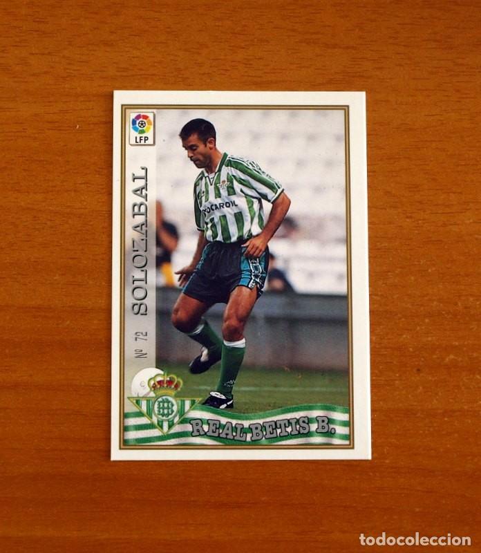 Cromos de f&uacute;tbol: Real Betis - N&ordm; 72 Solozabal - Mundicromo ficha de la Liga 1997-1998, 97-98
