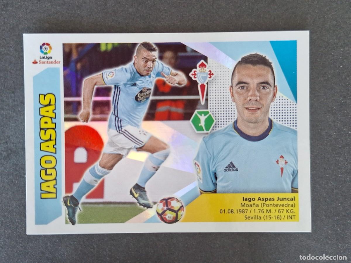 Cromos de f&uacute;tbol: L3 IAGO ASPAS CELTA DE VIGO LIGA ESTE 2017 2018 17 18 NUNCA PEGADO SIN PEGAR
