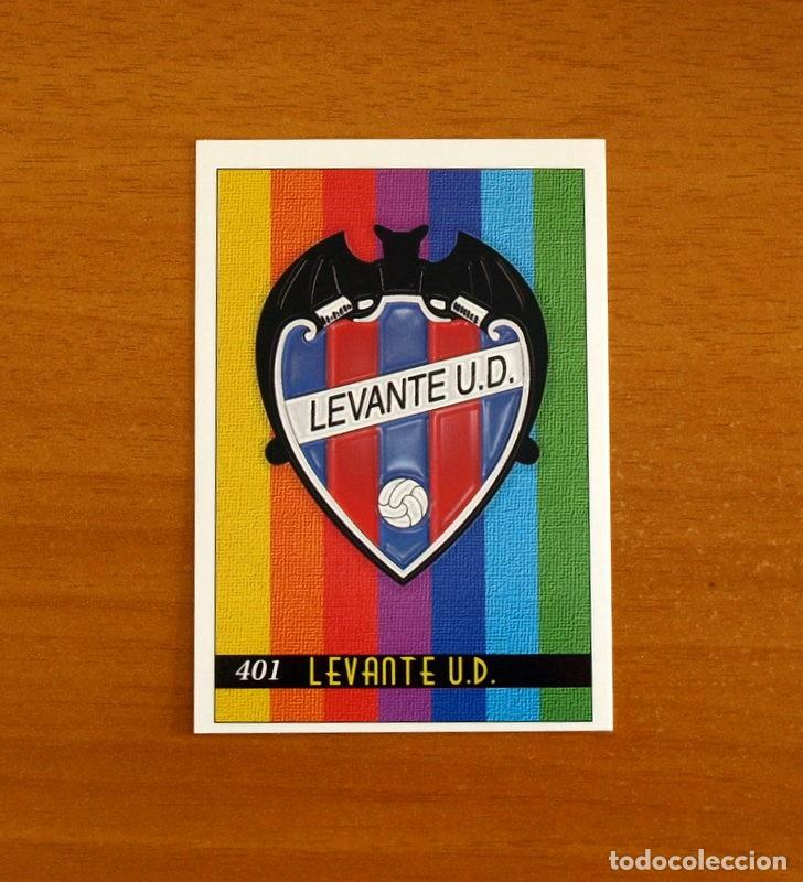 Cromos de f&uacute;tbol: Levante - N&ordm; 401, Escudo-Alineaci&oacute;n - Las Fichas de la Liga Mundicromo 1999-2000, 99-00 2&ordf; Divisi&oacute;n