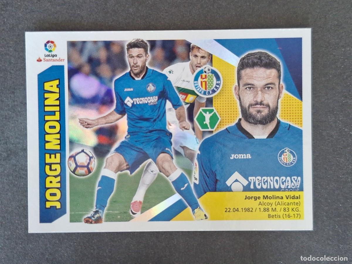 Cromos de f&uacute;tbol: L3 JORGE MOLINA GETAFE C. F. LIGA ESTE 2017 2018 17 18 NUNCA PEGADO SIN PEGAR