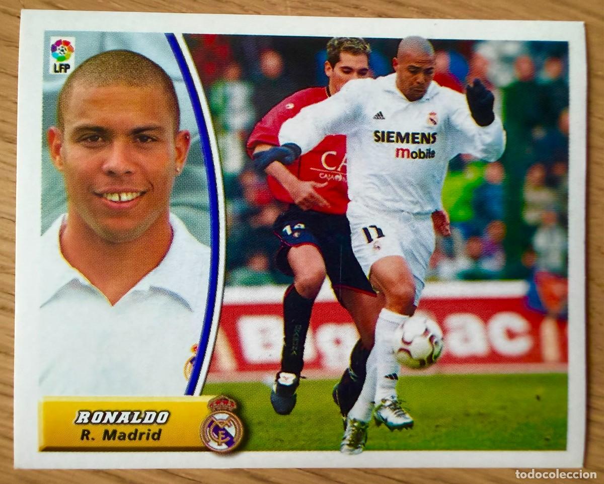 Cromos de f&uacute;tbol: RONALDO REAL MADRID 03 04 2003 2004 LIGA EDICIONES ESTE SIN PEGAR STICKER CROMOS MIRAR TRASERA