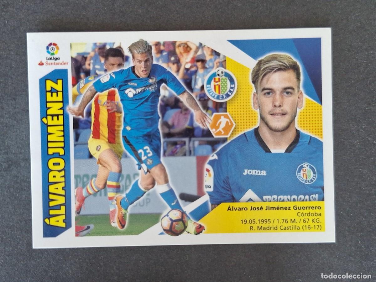 Cromos de f&uacute;tbol: L3 ALVARO JIMENEZ CORREGIDO GETAFE C. F. LIGA ESTE 2017 2018 17 18 NUNCA PEGADO SIN PEGAR