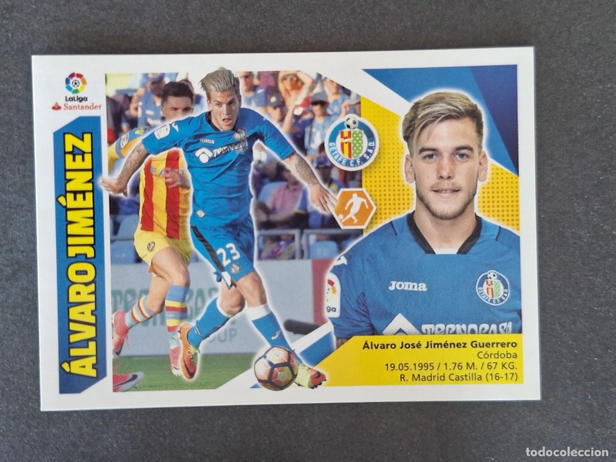 Cromos de f&uacute;tbol: L3 ALVARO JIMENEZ CORREGIDO GETAFE C. F. LIGA ESTE 2017 2018 17 18 NUNCA PEGADO SIN PEGAR
