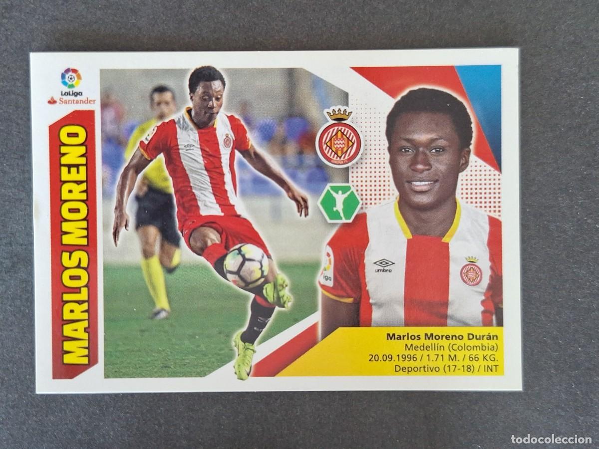 Cromos de Futebol: L3 MARLOS MORENO GIRONA F. C. LIGA ESTE 2017 2018 17 18 NUNCA PEGADO SIN PEGAR