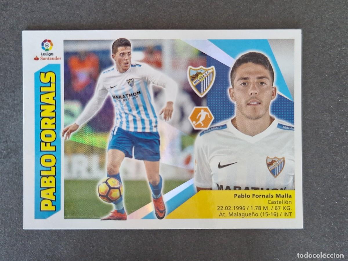 Cromos de f&uacute;tbol: L3 PABLO FORNALS MALAGA C. F. LIGA ESTE 2017 2018 17 18 NUNCA PEGADO SIN PEGAR