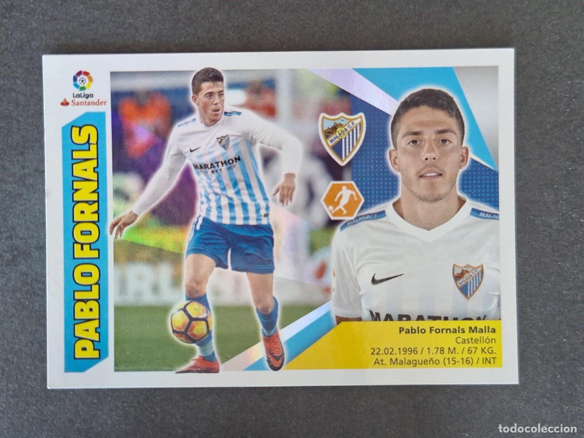 Cromos de f&uacute;tbol: L3 PABLO FORNALS MALAGA C. F. LIGA ESTE 2017 2018 17 18 NUNCA PEGADO SIN PEGAR