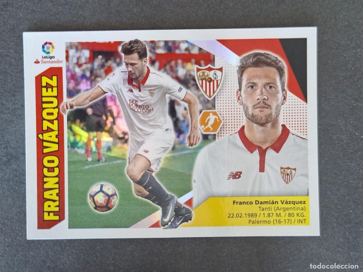 Cromos de f&uacute;tbol: L3 FRANCO VAZQUEZ SEVILLA F. C. LIGA ESTE 2017 2018 17 18 NUNCA PEGADO SIN PEGAR