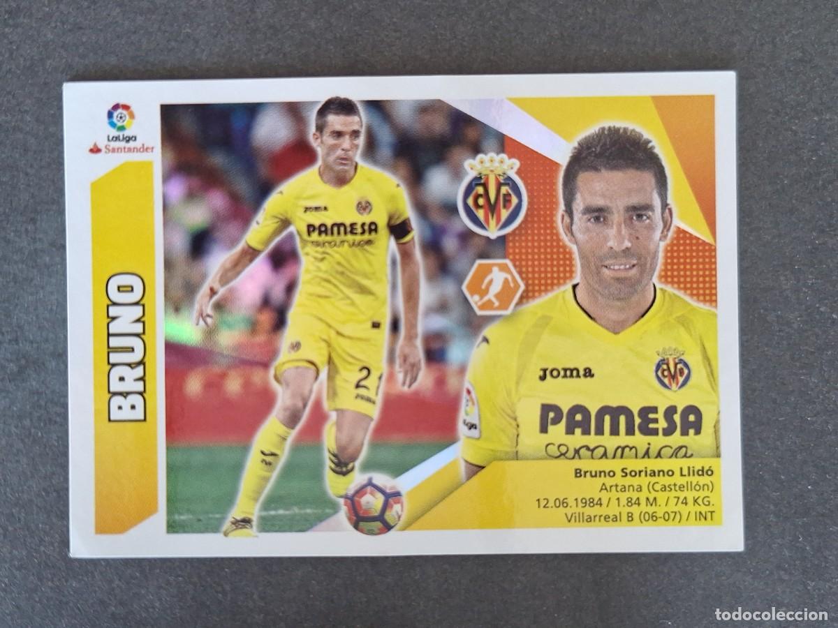 Cromos de f&uacute;tbol: L3 BRUNO VILLARREAL C. F. LIGA ESTE 2017 2018 17 18 NUNCA PEGADO SIN PEGAR