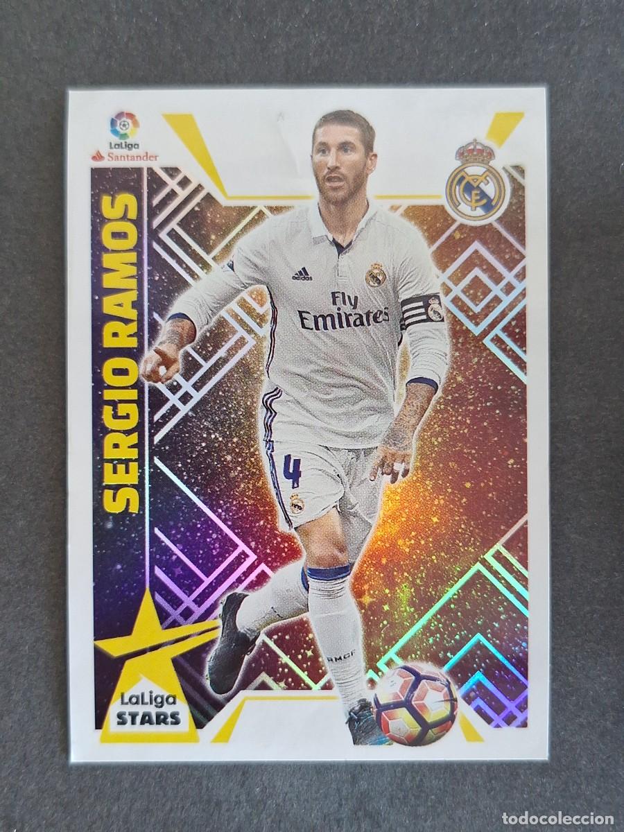 Cromos de f&uacute;tbol: L3 SERGIO RAMOS REAL MADRID STARS LIGA ESTE 2017 2018 17 18 NUNCA PEGADO SIN PEGAR