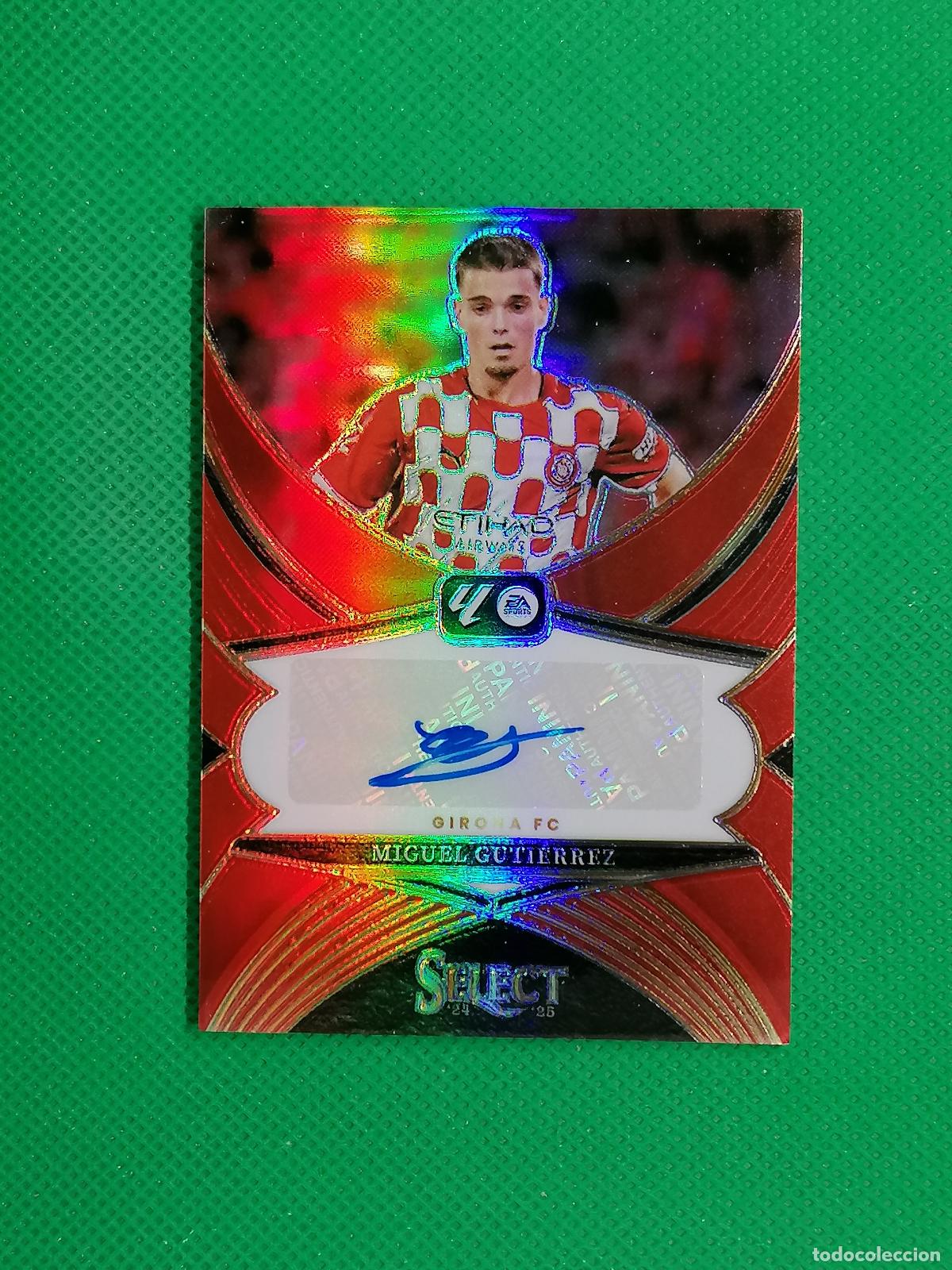 Cromos de f&uacute;tbol: MIGUEL GUTIERREZ GIRONA RED ROJO AUTO FIRMA AUTOGRAFO ⚽ PANINI SELECT LA LIGA 2024 2025 24 25 ⚽