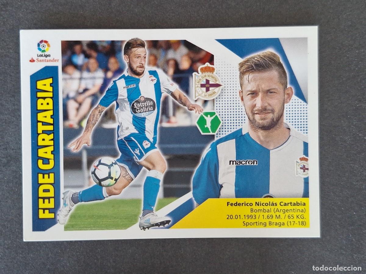 Cromos de f&uacute;tbol: L3 FEDE CARTABIA DEPORTIVO DE LA CURU&Ntilde;A COLOCA LIGA ESTE 2017 2018 17 18 NUNCA PEGADO SIN PEGAR