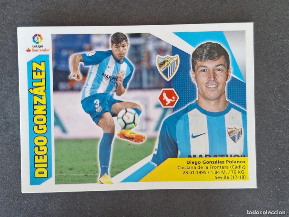 Cromos de f&uacute;tbol: L3 DIGO GONZALEZ MALAGA C. F. COLOCA LIGA ESTE 2017 2018 17 18 NUNCA PEGADO SIN PEGAR