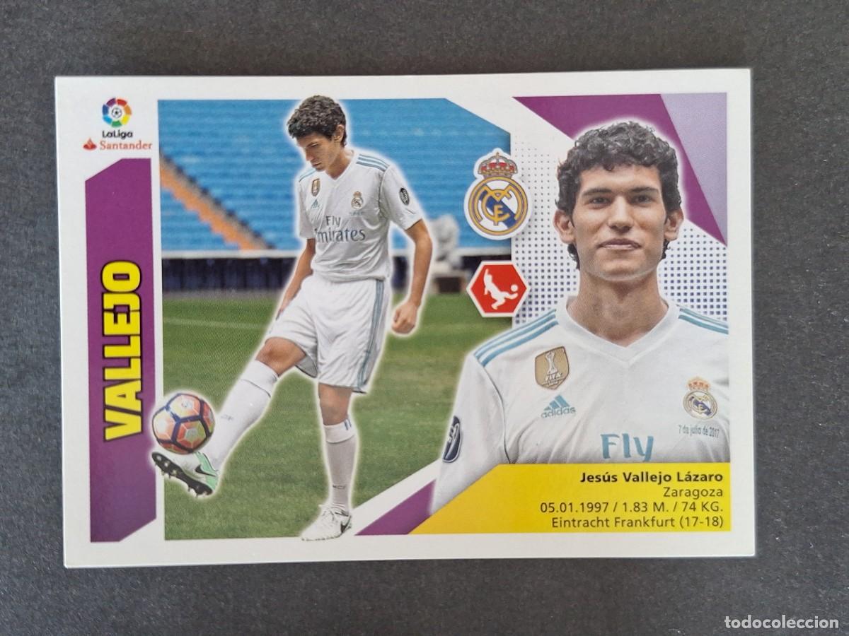 Fu&szlig;ball-Sticker: L3 VALLEJO REAL MADRID FICHAJE 1 LIGA ESTE 2017 2018 17 18 NUNCA PEGADO SIN PEGAR