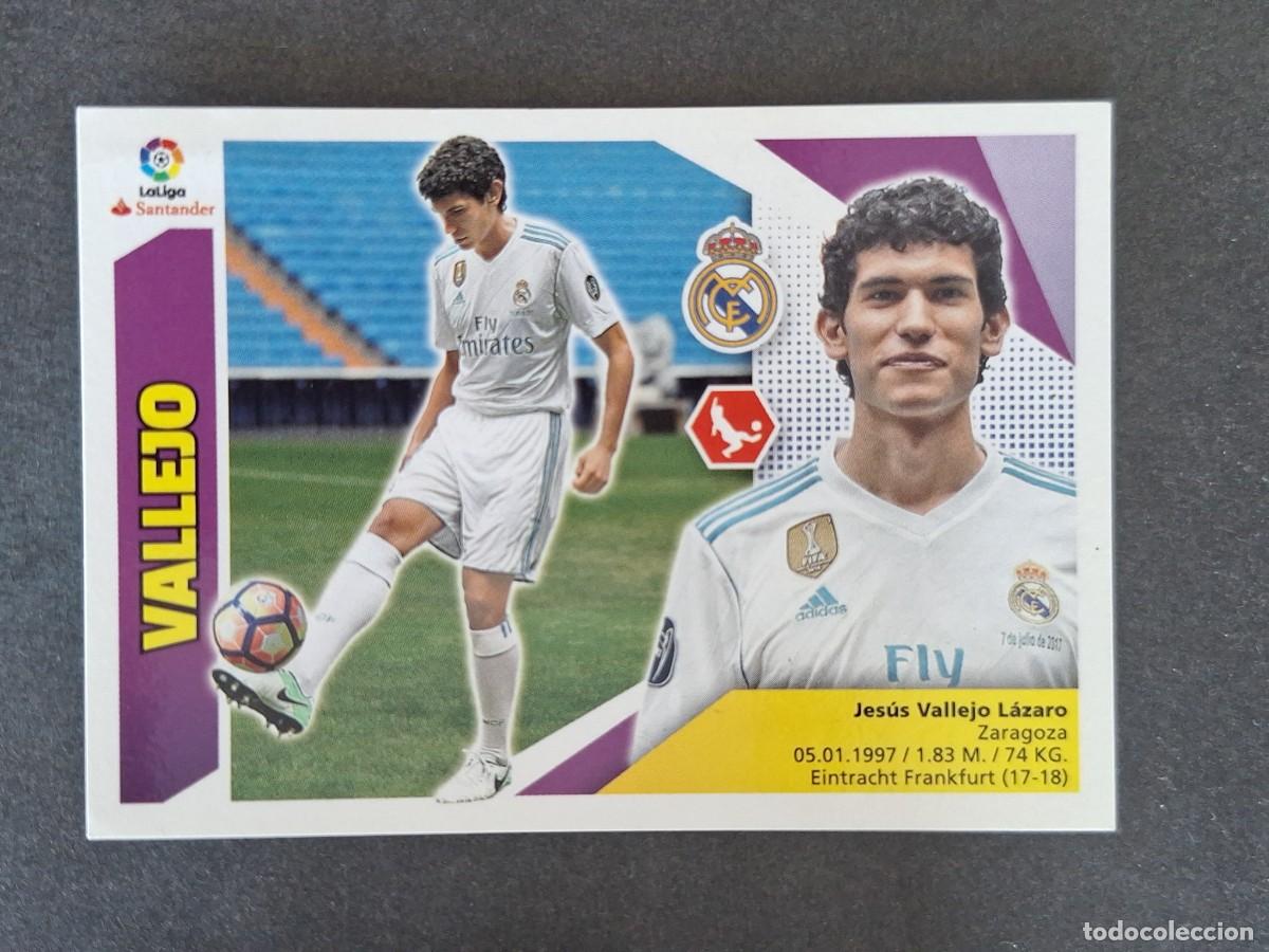 Fu&szlig;ball-Sticker: L3 VALLEJO REAL MADRID FICHAJE 1 LIGA ESTE 2017 2018 17 18 NUNCA PEGADO SIN PEGAR