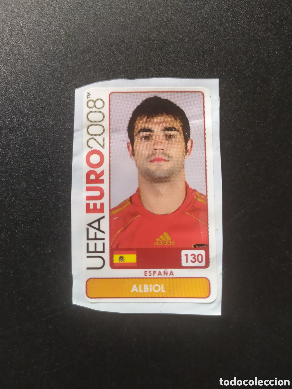 Fu&szlig;ball-Sticker: UEFA Euro 2008 Austria Suiza panini mini sticker chicle Albiol n&deg; 130 Espa&ntilde;a sin pegar