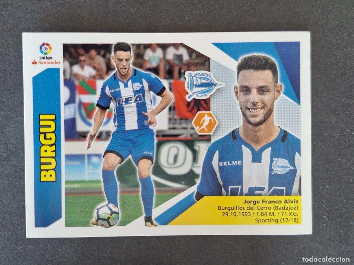 Fu&szlig;ball-Sticker: L3 BURGUI DEPORTIVO ALAVES FICHAJE 6 LIGA ESTE 2017 2018 17 18 NUNCA PEGADO SIN PEGAR