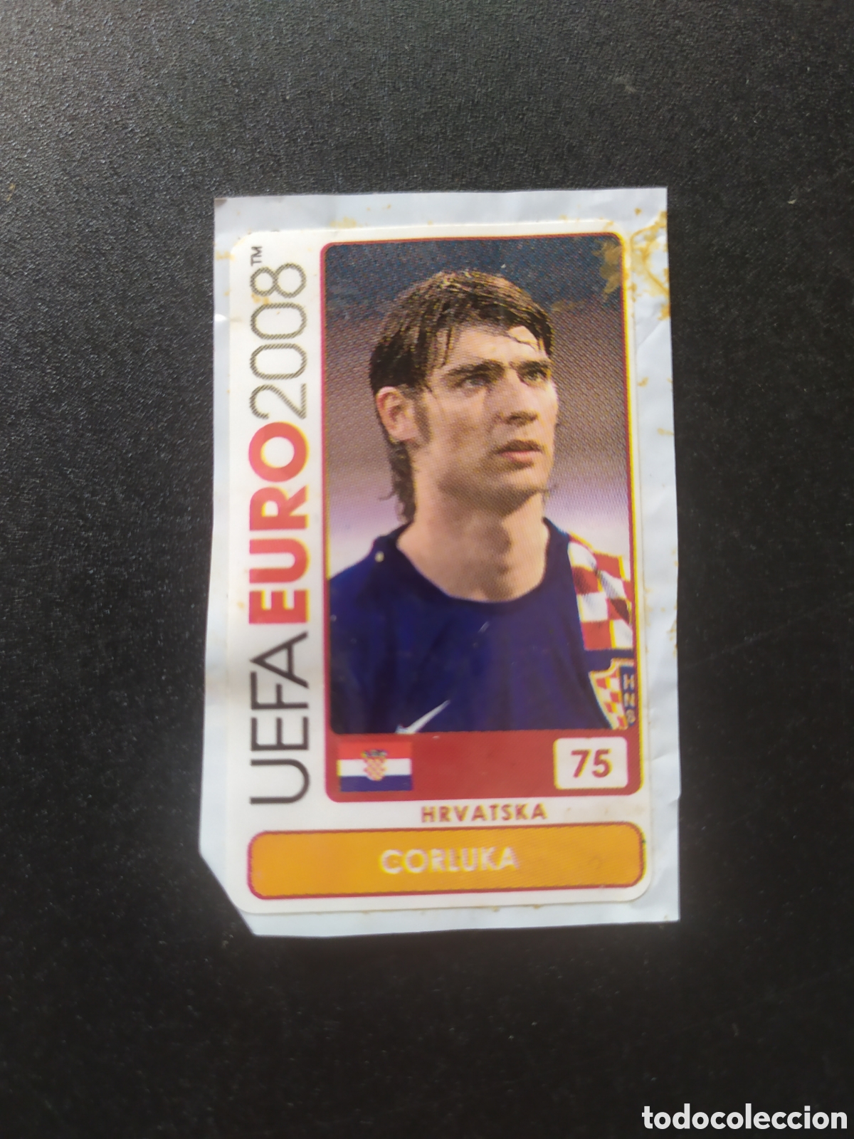 Figurine di Calcio: UEFA Euro 2008 Austria Suiza panini mini sticker chicle Corluka n&deg; 75 Croacia sin pegar