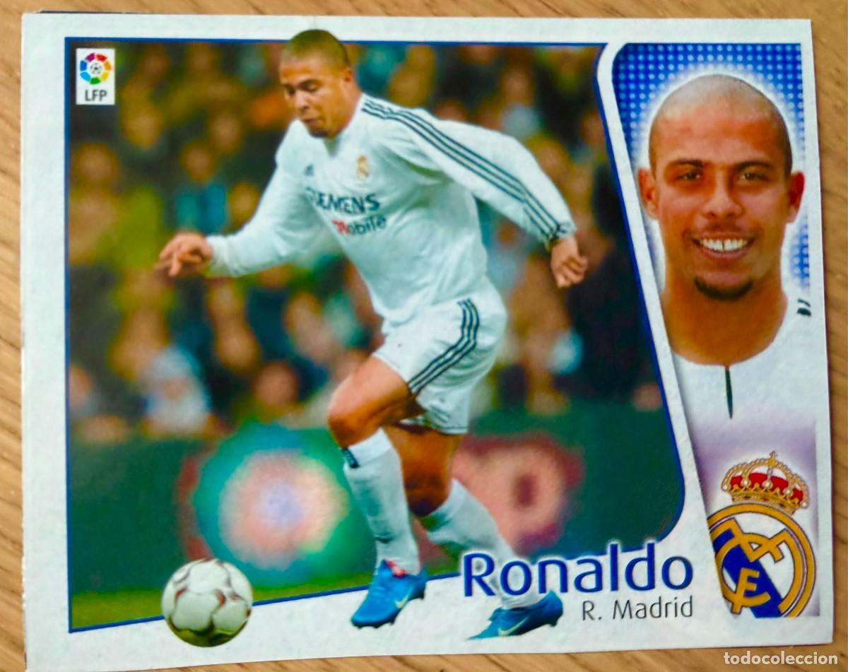 Figurine di Calcio: RONALDO REAL MADRID 04 05 2004 2005 LIGA EDICIONES ESTE RECORTADO STICKER CROMOS