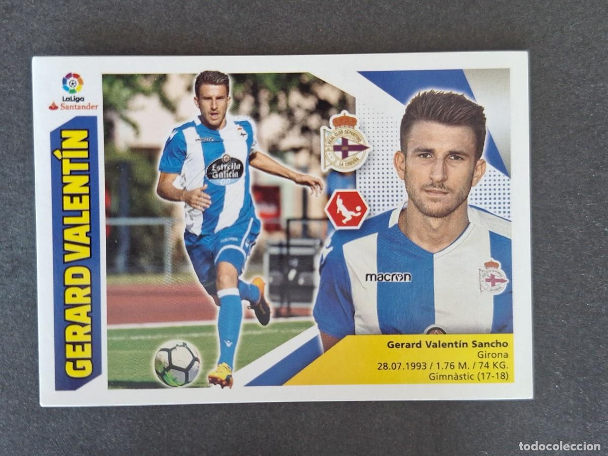 Cromos de f&uacute;tbol: L3 GERARD VALENTIN DEPORTIVO DE CORU&Ntilde;A FICHAJE 12 LIGA ESTE 2017 2018 17 18 NUNCA PEGADO SIN PEGAR