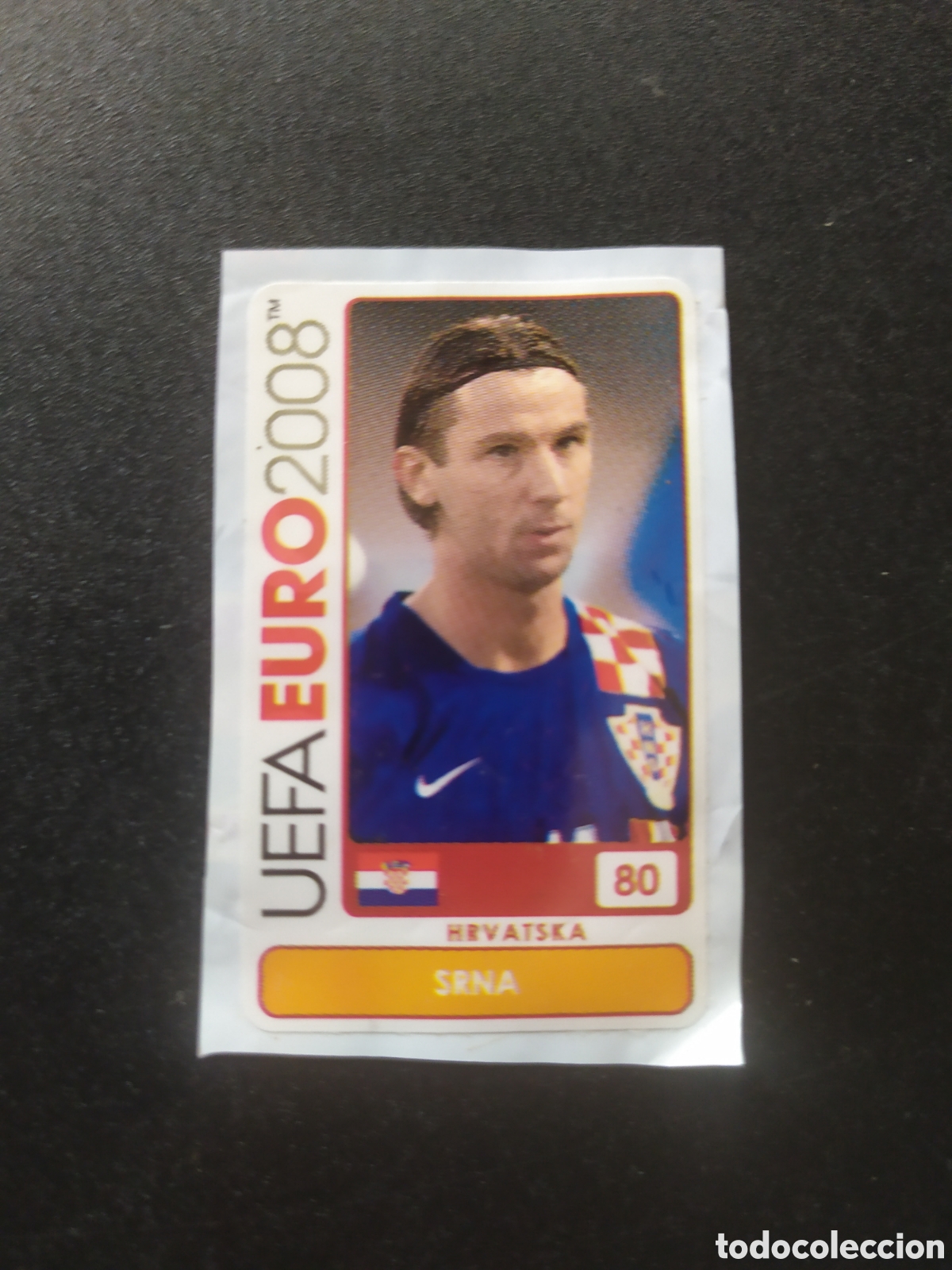 Football Stickers: UEFA Euro 2008 Austria Suiza panini mini sticker chicle Srna n&deg; 80 Croacia sin pegar