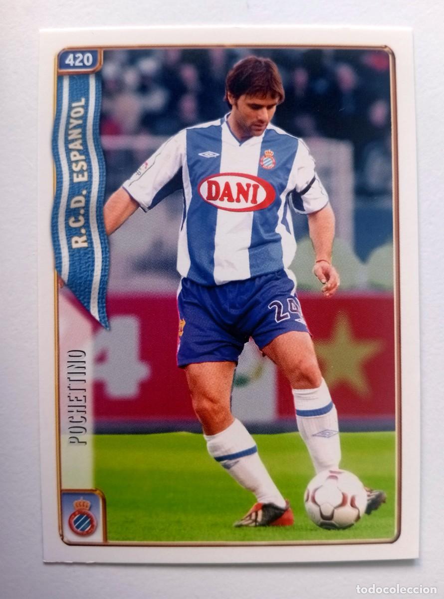 Cromos de f&uacute;tbol: CROMO FUTBOL R.C.D. ESPANYOL MUNDI CROMO 2004-2005: POCHETTINO