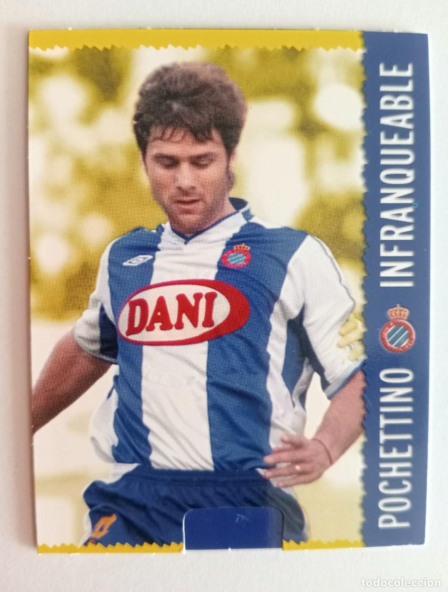 Cromos de f&uacute;tbol: CROMO FUTBOL R.C.D. ESPANYOL MUNDI CROMO 2004-2005: POCHETTINO INFRANQUEABLE