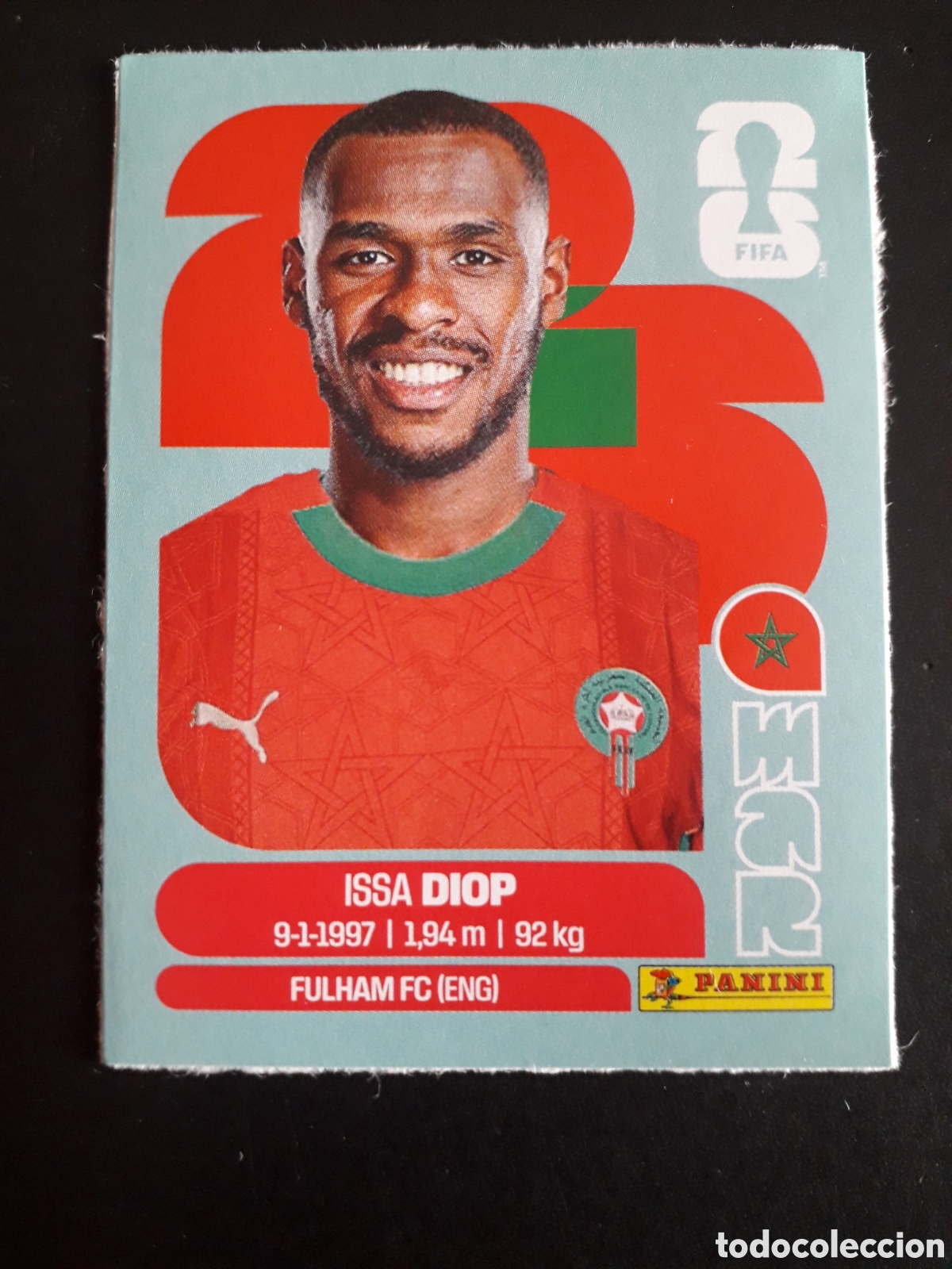 Cromos de f&uacute;tbol: DIOP MARRUECOS UPDATE, ACTUALIZACI&Oacute;N MUNDIAL F&Uacute;TBOL 2026 FIFA WORLD CUP PANINI PEDIDO M&Iacute;NIMO 3&euro;