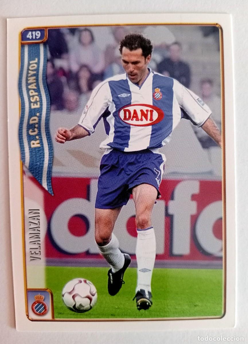 Cromos de f&uacute;tbol: CROMO FUTBOL R.C.D. ESPANYOL MUNDI CROMO 2004-2005: VELAMAZ&Aacute;N