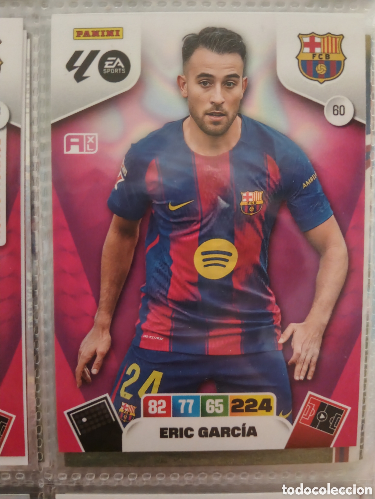 Cromos de f&uacute;tbol: Eric Garcia n&uacute;mero 60 del Barcelona cromo adrenalyn XL 25-26 2025-2026