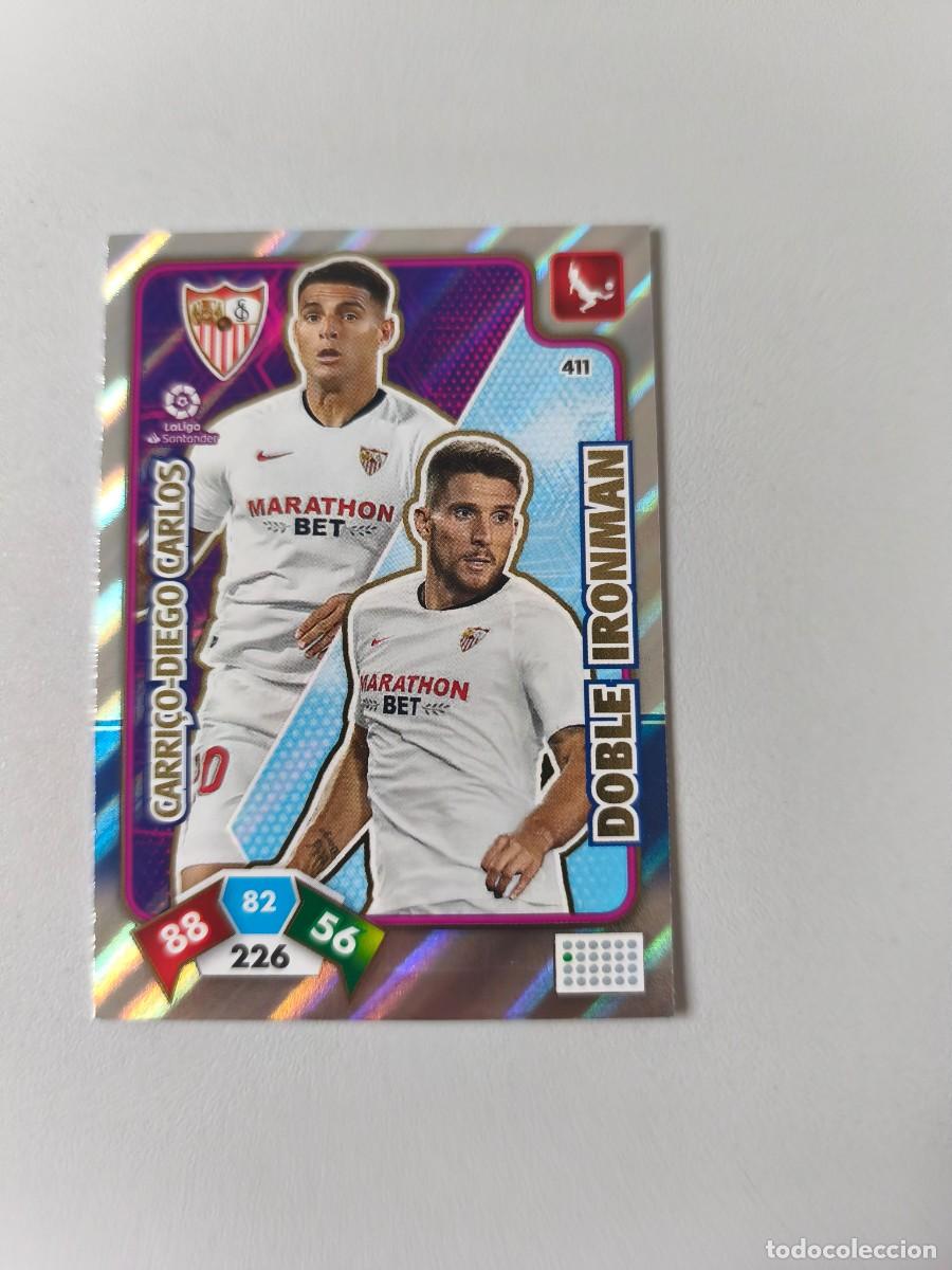 Figurine di Calcio: ADRENALYN XL 19 20 SEVILLA CARRICO-DIEGO CARLOS DOBLE IRONMAN 411 CJA1