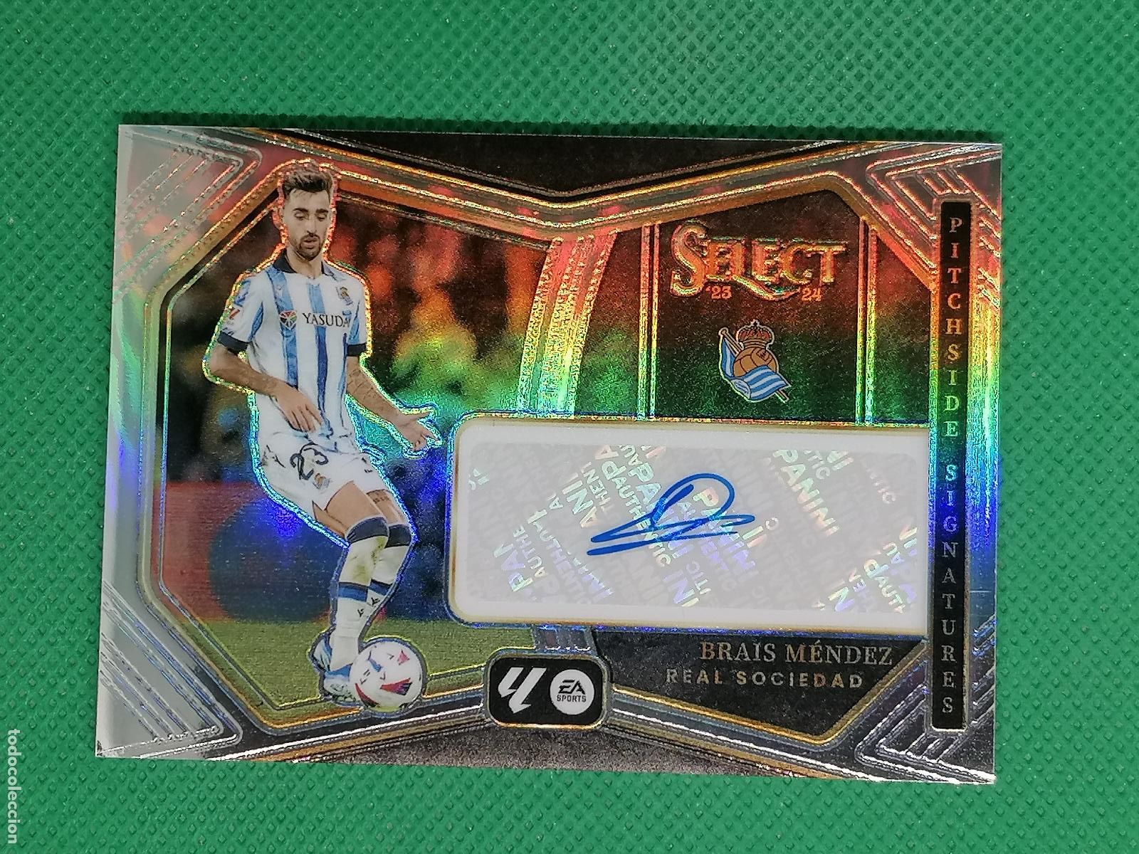 Figurine di Calcio: BRAIS MENDEZ REAL SOCIEDAD AUTO FIRMA AUTOGRAFO ⚽ PANINI PRIZM SELECT LA LIGA 2023 2024 23 24 ⚽