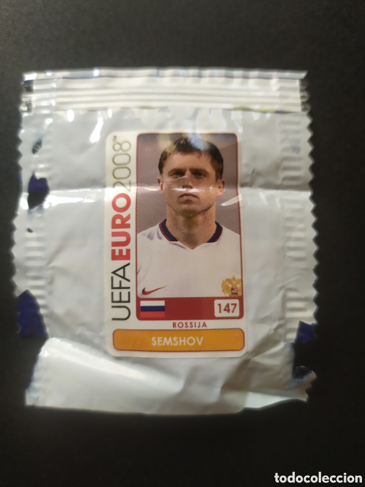 Cromos de Futebol: UEFA Euro 2008 Austria Suiza panini mini sticker chicle Semshov n&deg; 147 Rusia sin pegar