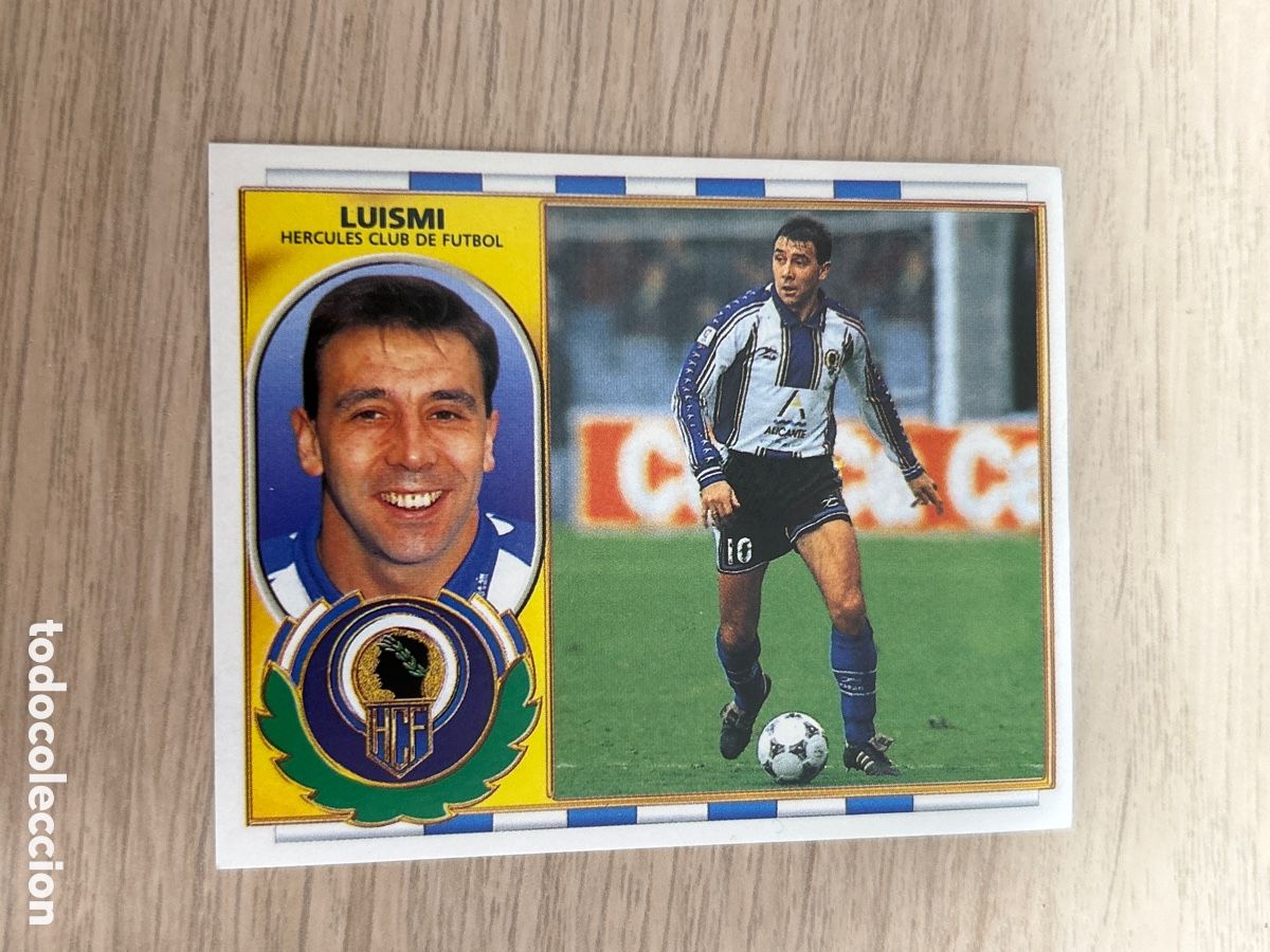 Cromos de f&uacute;tbol: LUISMI BAJA HERCULES LIGA ESTE 96 97 1996 1997 NUNCA PEGADO SIN PEGAR
