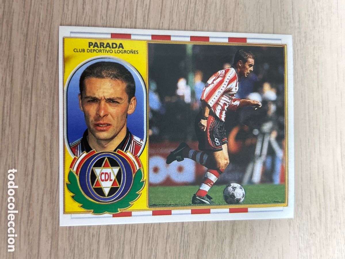 Cromos de f&uacute;tbol: PARADA LOGRO&Ntilde;ES BAJA LIGA ESTE 96 97 1996 1997 NUNCA PEGADO SIN PEGAR